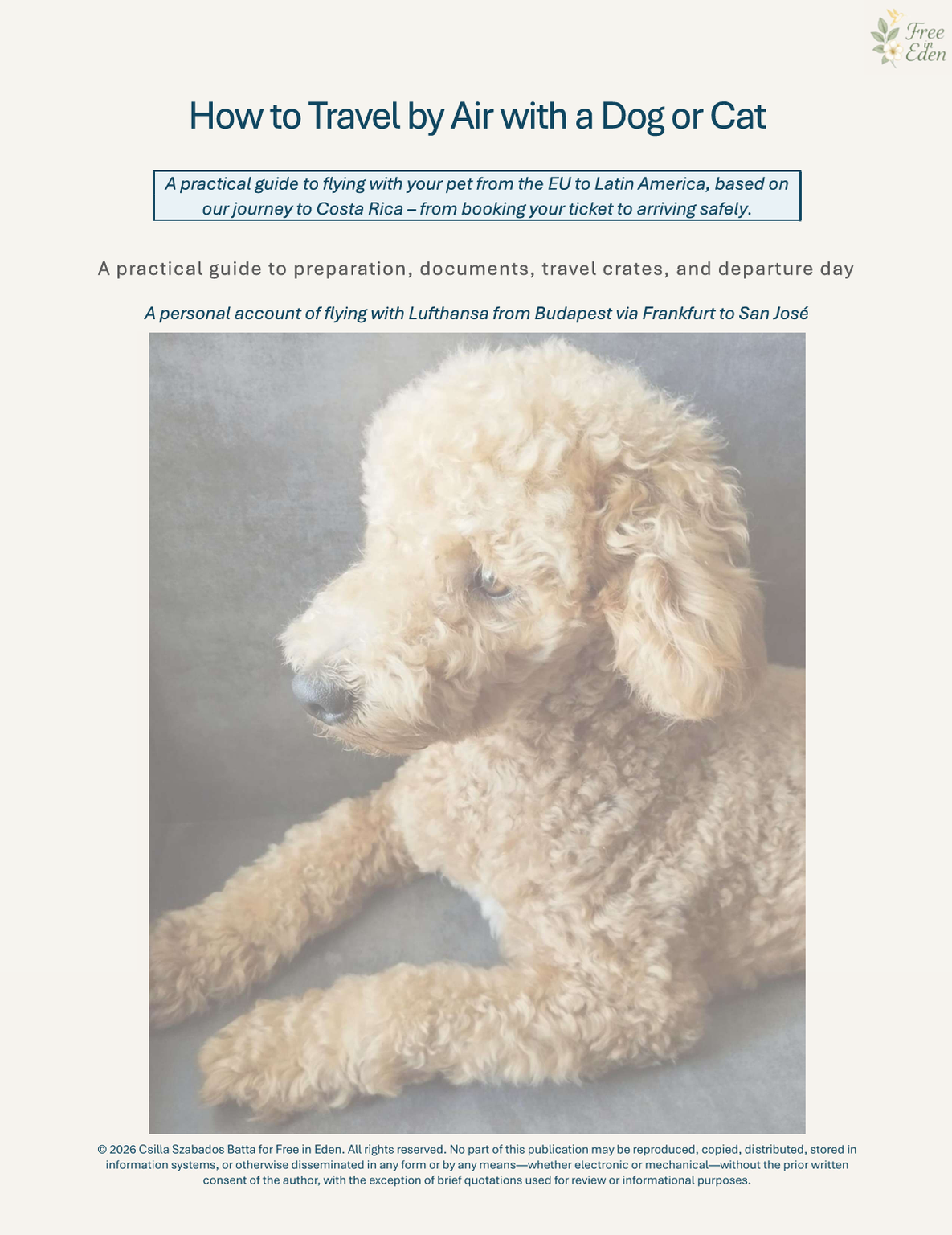 How to prepare an IATA approved dog crate for flying to Costa Rica.
